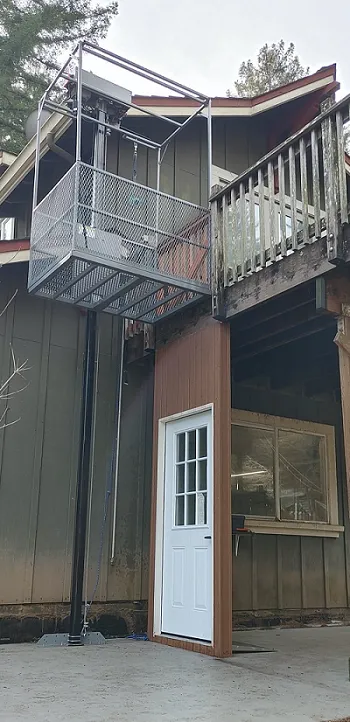 Indoor accessibility lift in a finished home